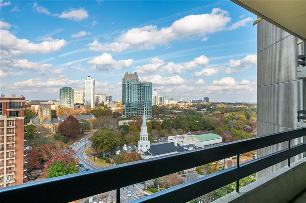 2660 Peachtree Road Northwest, Unit 22E Atlanta, GA 30305 - Photo 20 of 48 a view of a city from a balcony