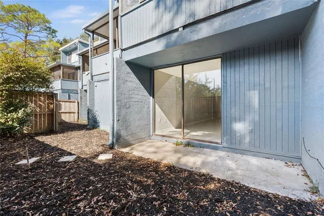 a backyard of a house