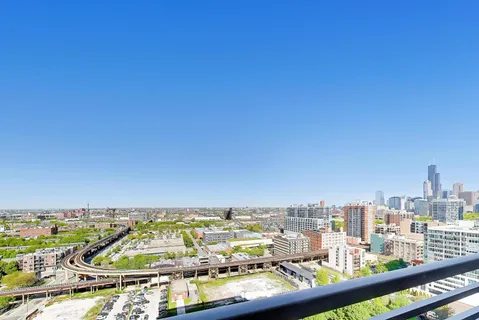 a view of city and ocean