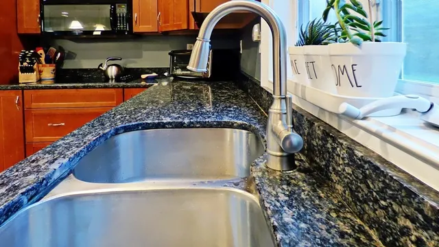 a close view of sink and tap