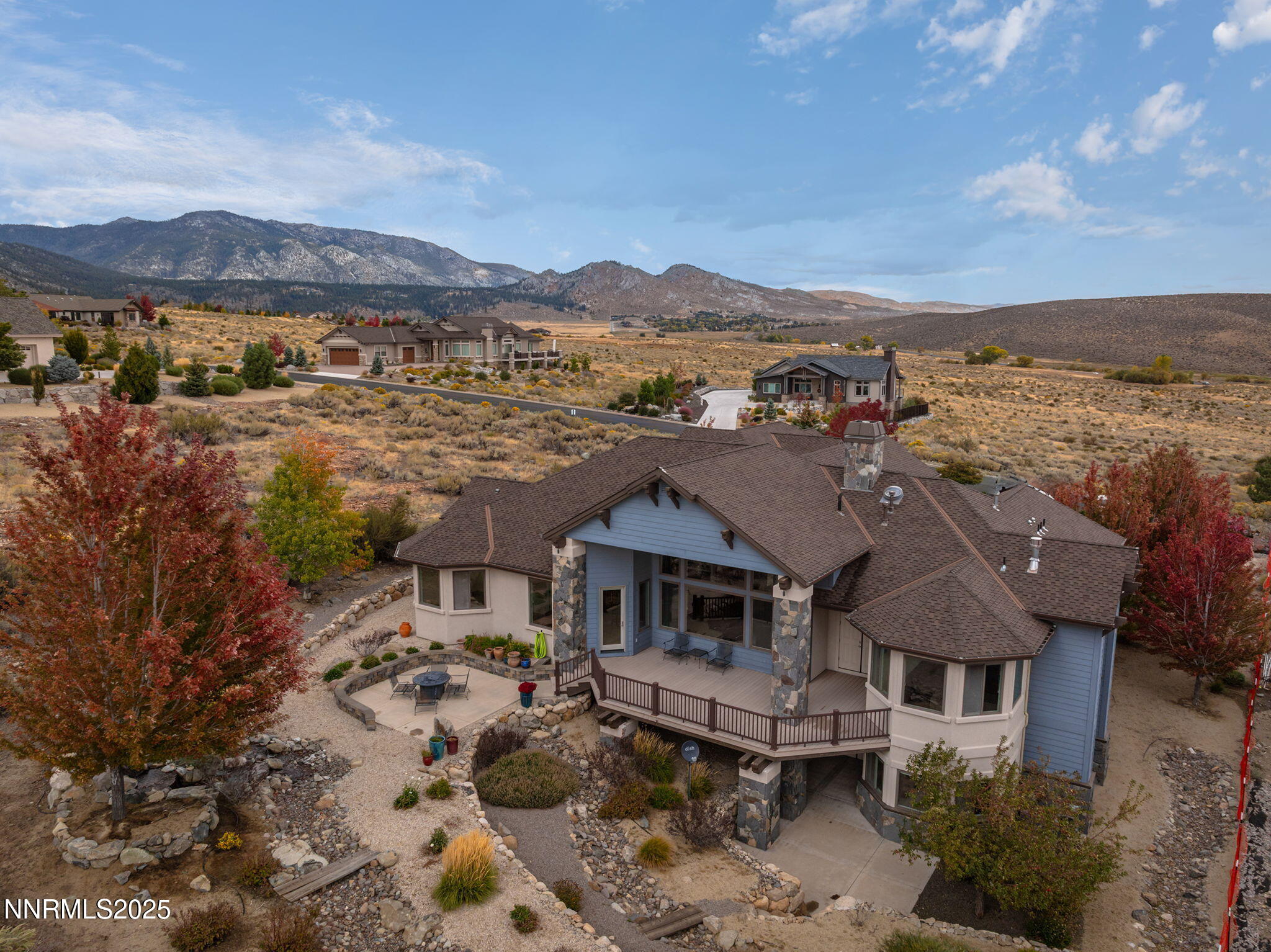 345 James Canyon Loop Genoa, NV 89411 - Photo 51 of 54 an aerial view of residential houses with outdoor space and trees