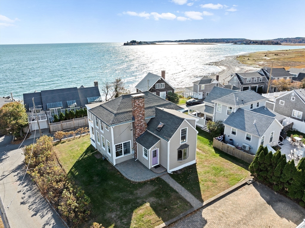 50 Collier Road Scituate, MA 02066 - Photo 36 of 41 aerial view of a house with outdoor space and ocean view