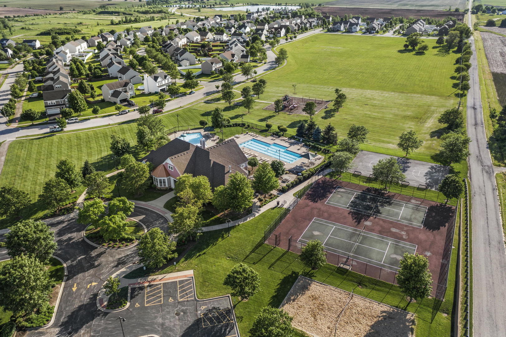 906 Bluebell Circle Joliet, IL 60431 - Photo 16 of 18 an aerial view of ocean with residential house with outdoor space
