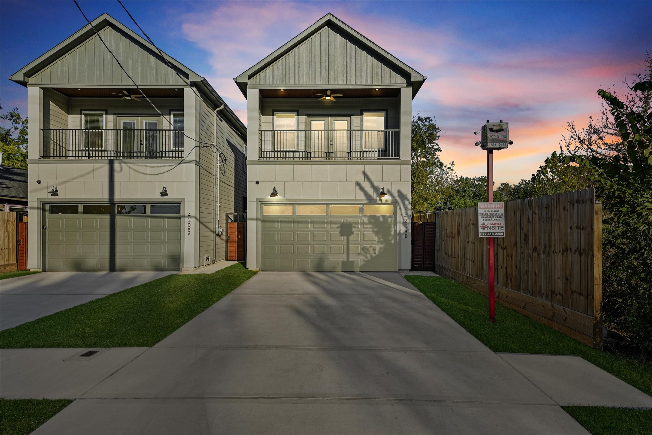 4208 Castor Street, Unit B Houston, TX 77022 - Photo 1 of 23 a front view of a house with a garden
