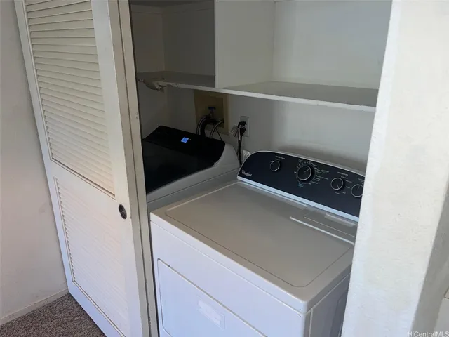 a close view of utility room