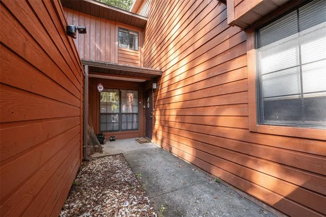 a view of front door of house