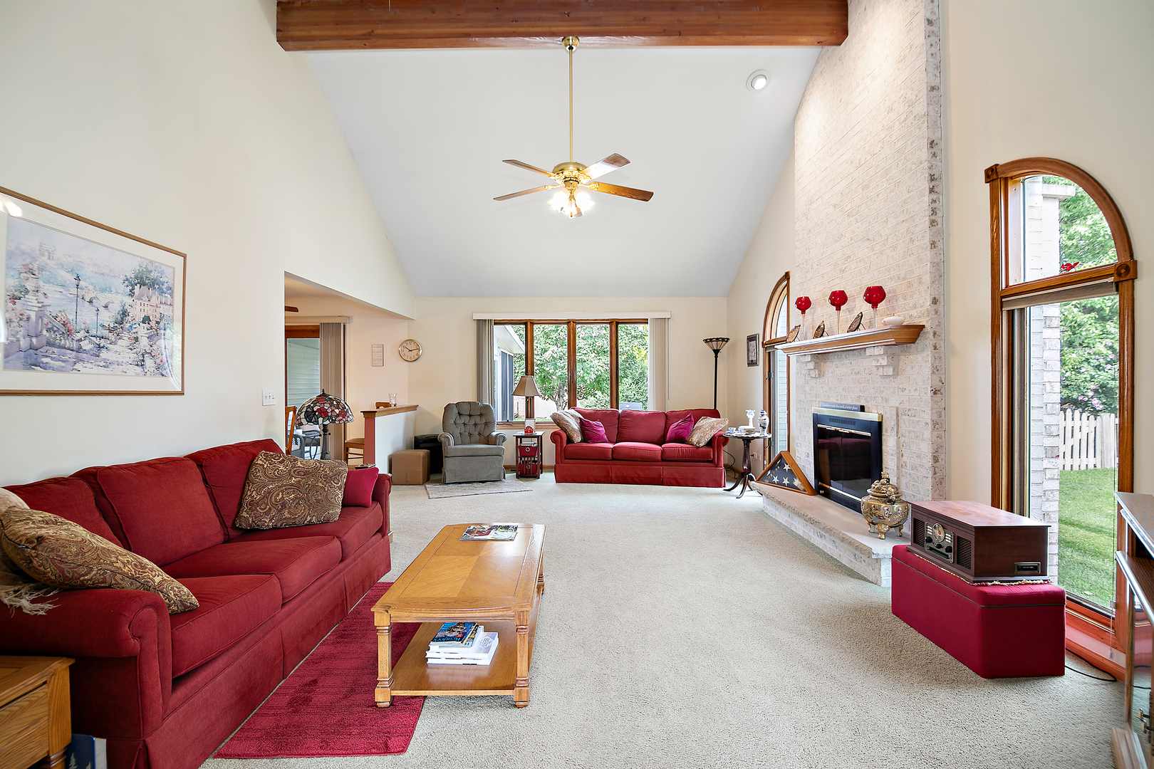 641 Lisson Grove New Lenox, IL 60451 - Photo 7 of 24 a living room with furniture fireplace and flat screen tv