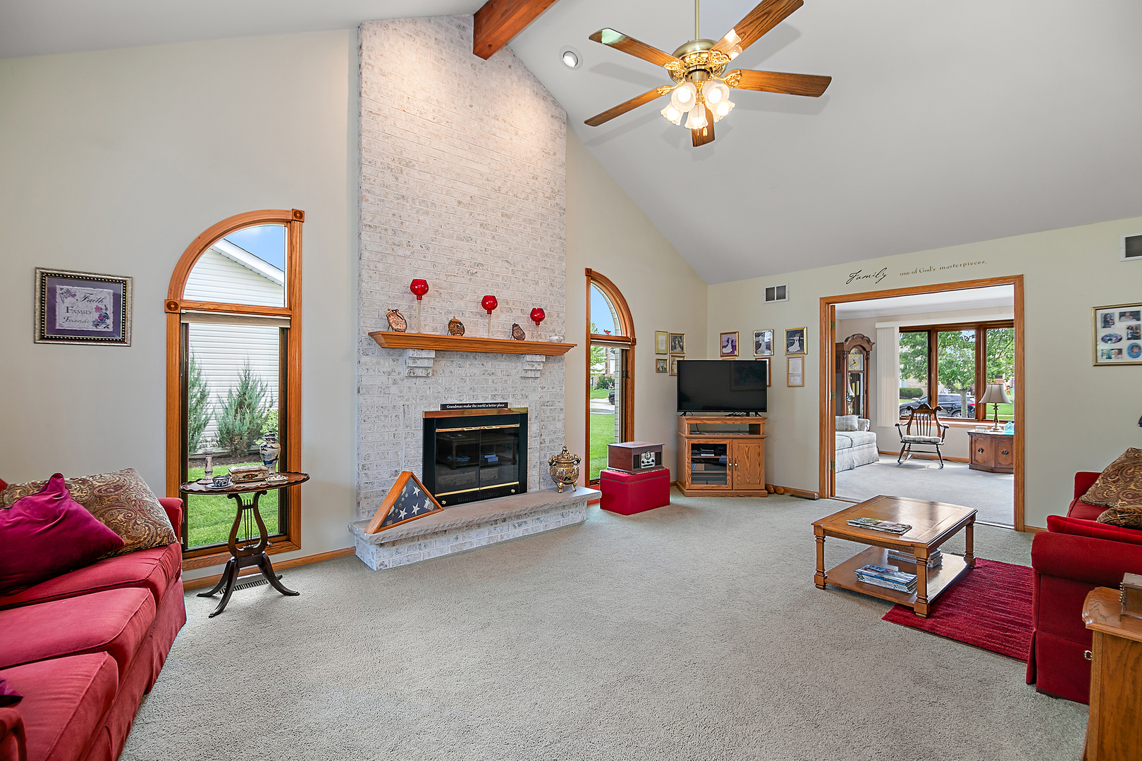 641 Lisson Grove New Lenox, IL 60451 - Photo 9 of 24 a living room with furniture and a fireplace