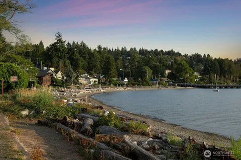 a view of a lake with a trees