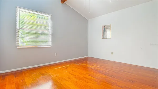 an empty room with a window