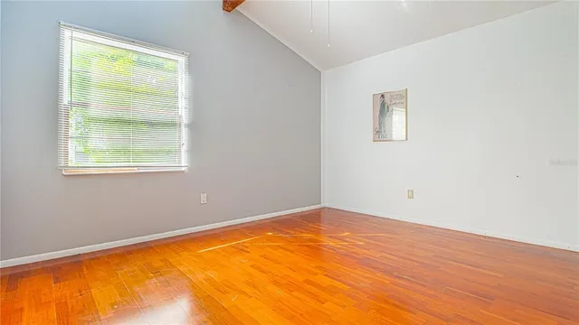 an empty room with a window