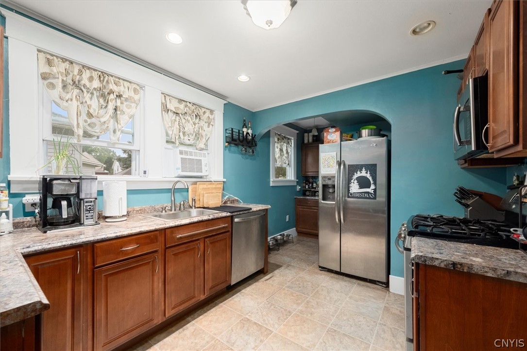 417 Franklin Street Oneida, NY 13421 - Photo 14 of 39 Cherry Kitchen with Refrigerator, Dishwasher & Gas