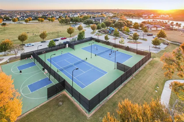 an aerial view of multiple house