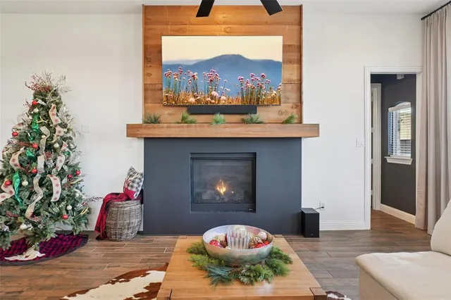 a view of a livingroom with furniture and a potted plant