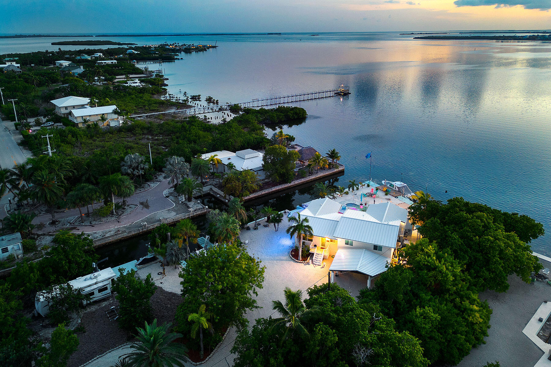 680 Elma Avenue Big Pine Key, FL 33043 - Photo 77 of 89 an aerial view of a house with yard swimming pool and outdoor seating