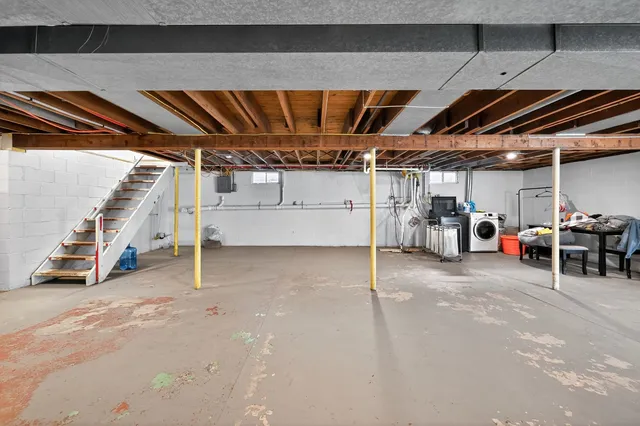 a view of a room with storage and utility