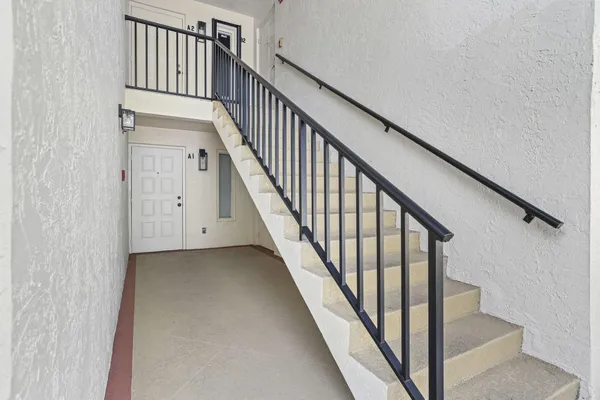 a view of a entryway of a house