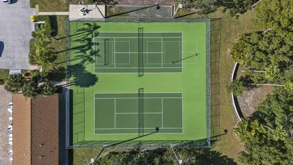 an aerial view of multiple house