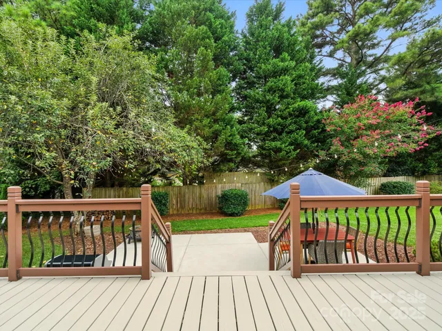 a view of wooden deck