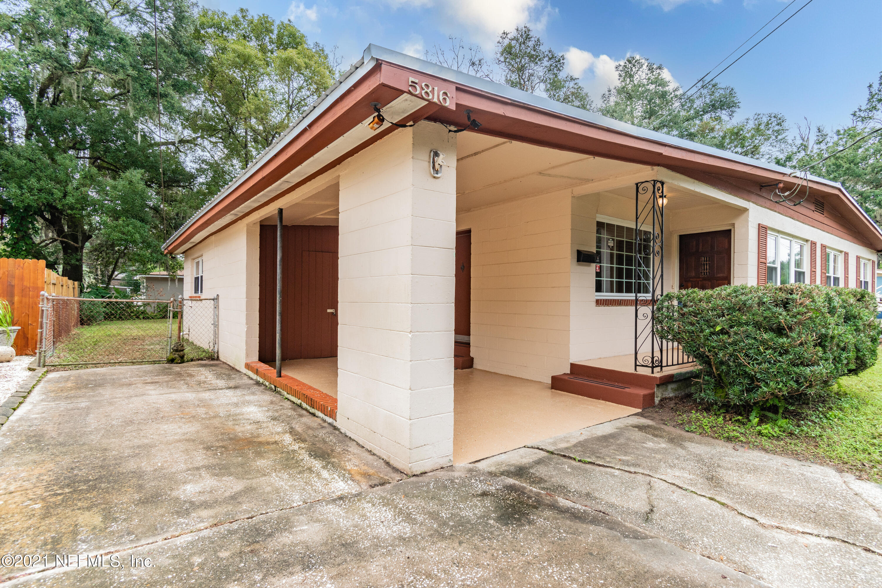 Carport and Backyard Entrance