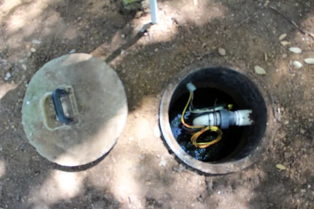 a view of a small yard and the view