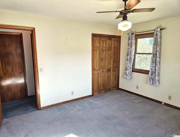 a view of wooden closet