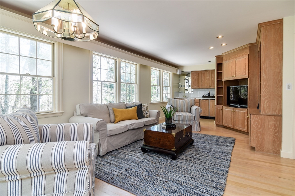 9 Buttercup Lane Dover, MA 02030 - Photo 8 of 36 a living room with furniture fireplace and a large window