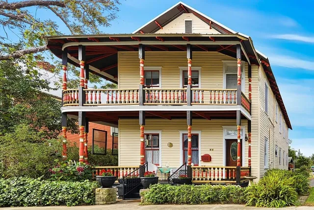 a front view of a house