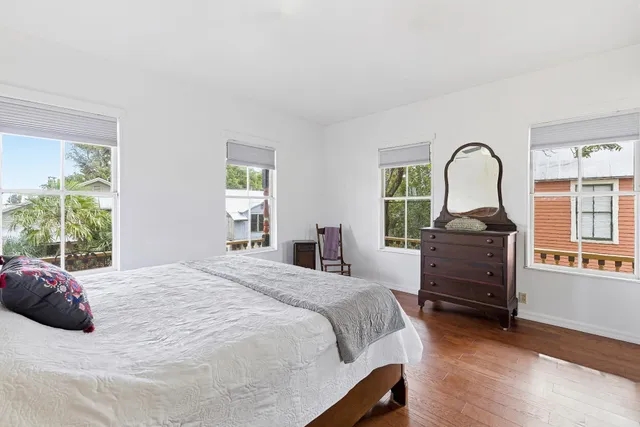 a view of a bathroom from a hallway