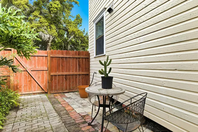 a view of a sign under a window