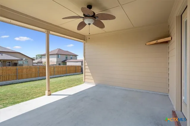 a house view with garden space