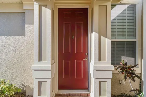 a view of front door of house