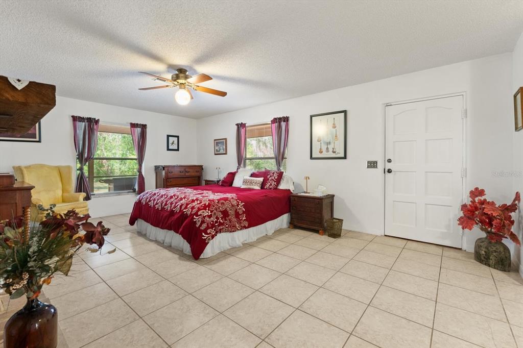 13719 Seminole Trail Wimauma, FL 33598 - Photo 19 of 68 a bedroom with a large bed and a potted plant
