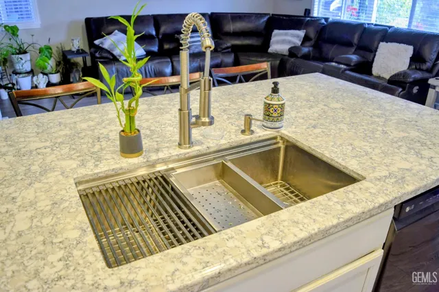a view of kitchen and dining room