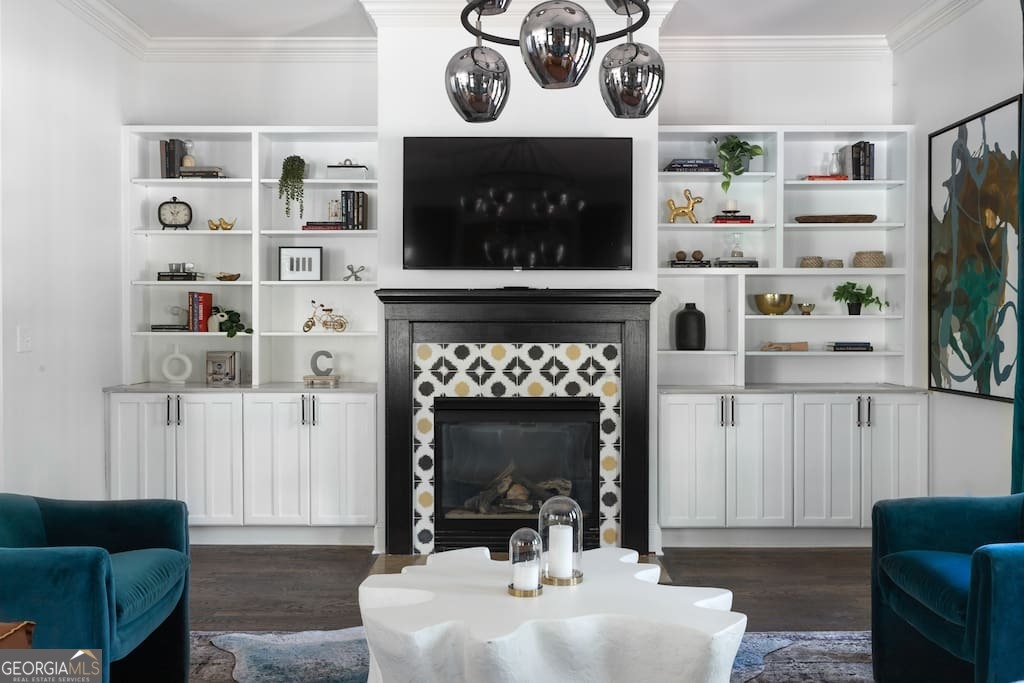 201 Hurt Street Northeast, Unit ENTIRE Atlanta, GA 30307 - Photo 33 of 61 a living room with furniture and a fireplace