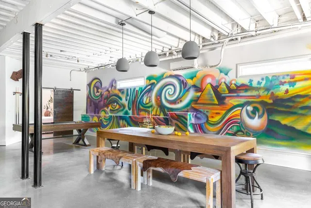 a picture of a bench in front of a building