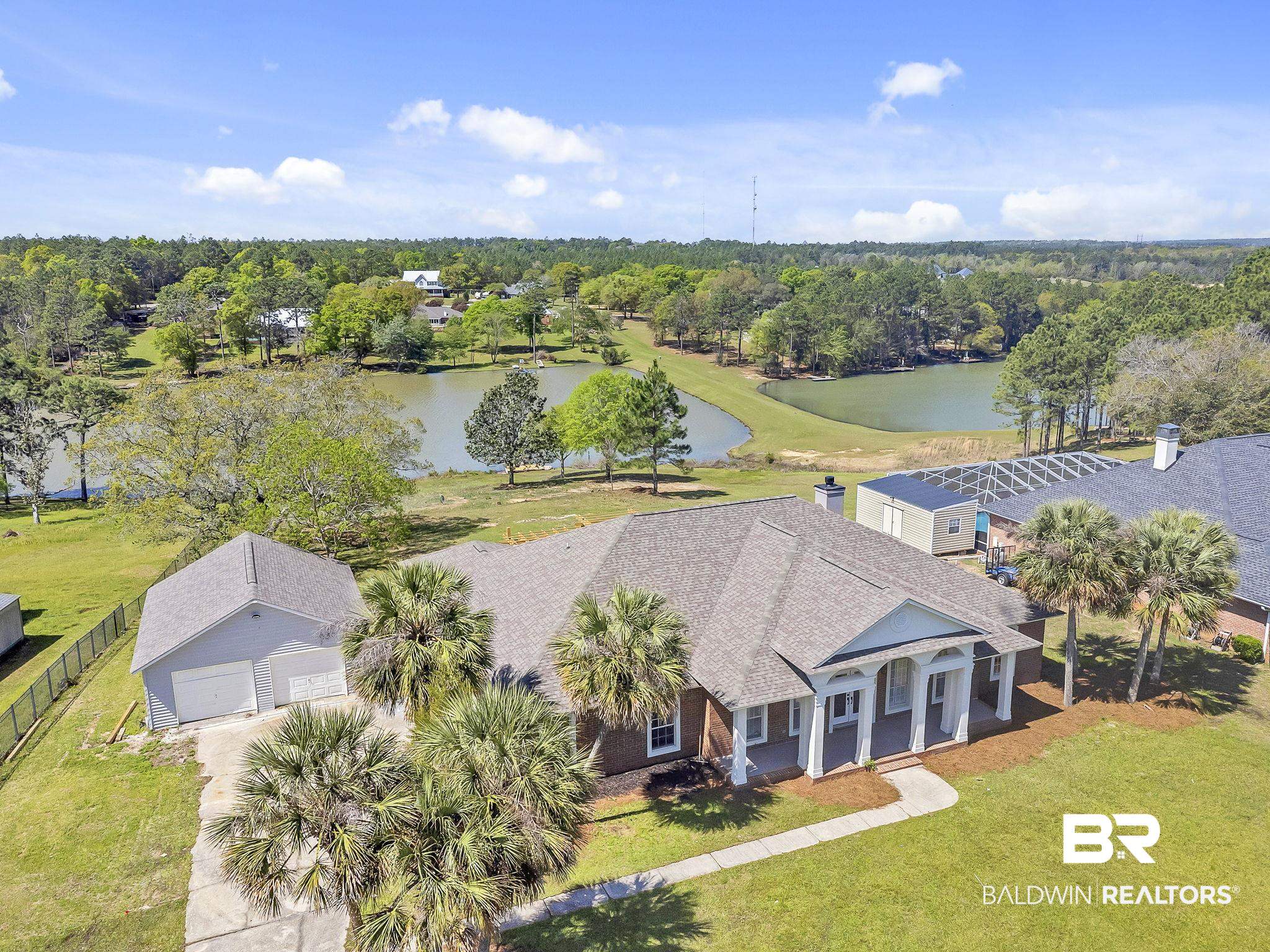 20265 Erin Pond Road Seminole, AL 36574 - Photo 54 of 97 Aerial view featuring a water view