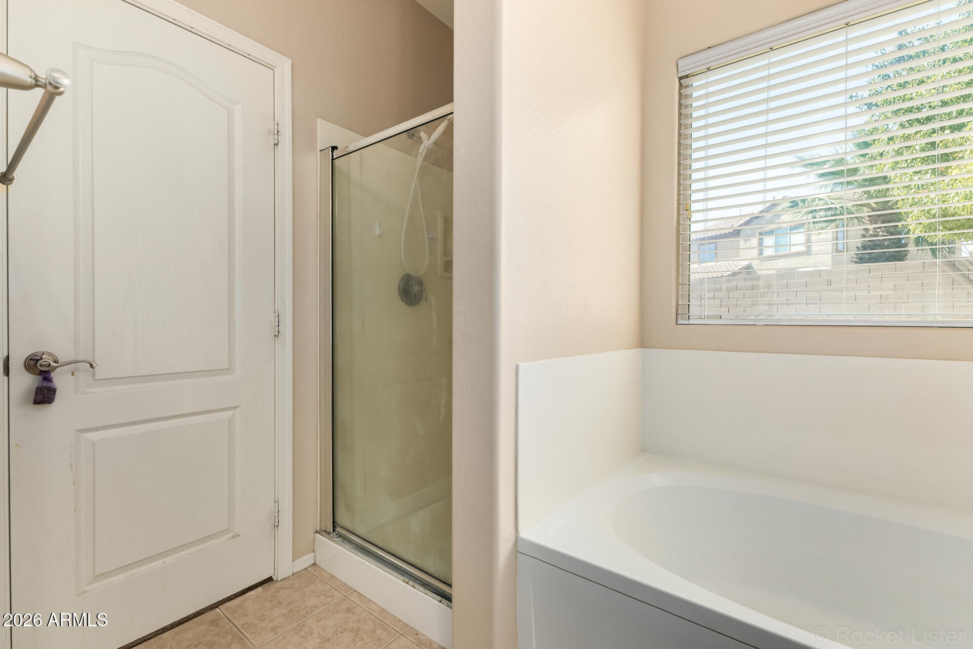 28314 North Crimm Road San Tan Valley, AZ 85143 - Photo 17 of 31 a bathroom with a bathtub and a shower