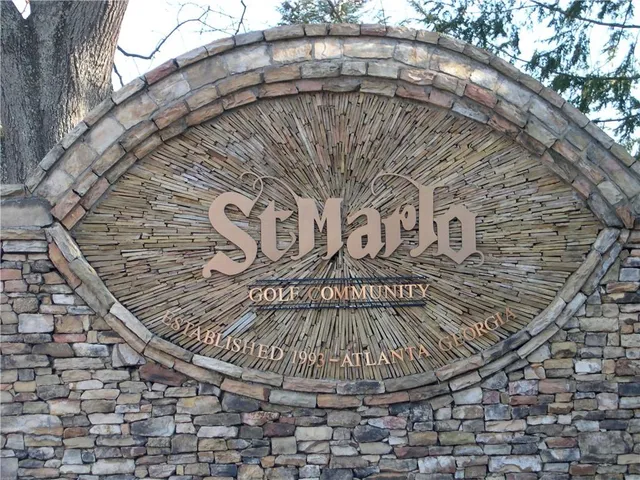 a outdoor space with lots of trees