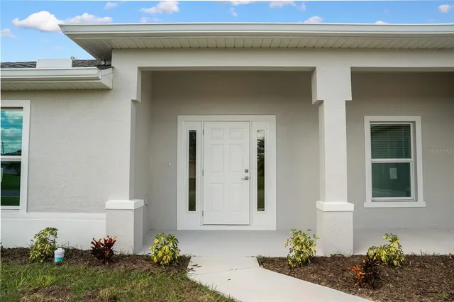 a front view of a house