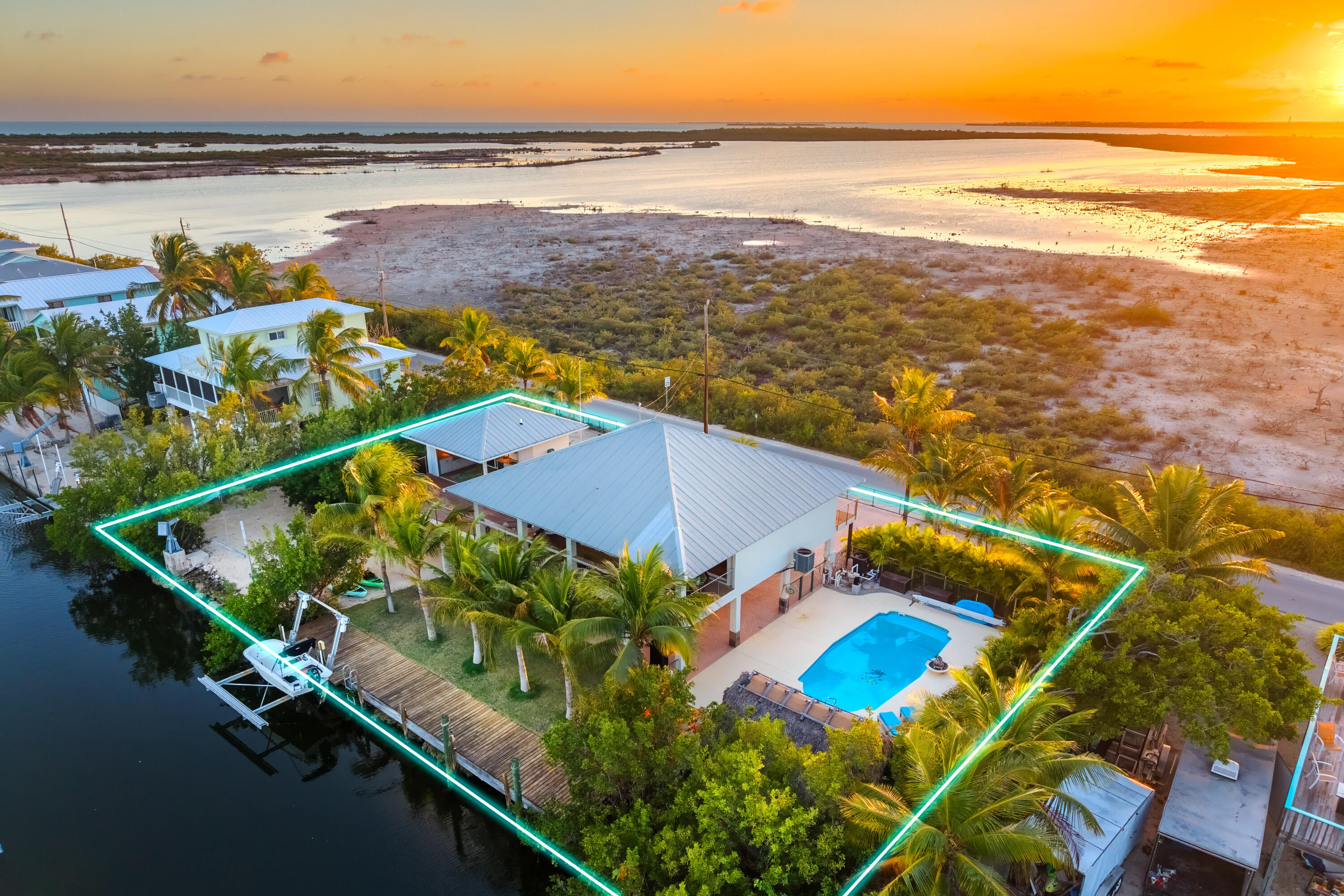 403 Indies Road Summerland Key, FL 33042 - Photo 67 of 68 an aerial view of a house with a ocean view