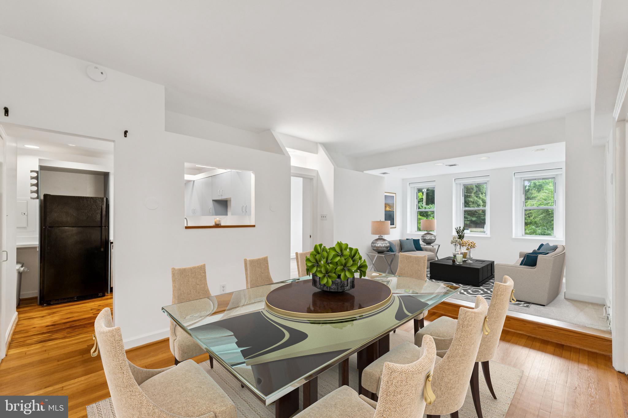 4707 Connecticut Avenue Northwest, Unit 211 & 213 Washington, DC 20008 - Photo 22 of 43 Virtually Staged Dining Room