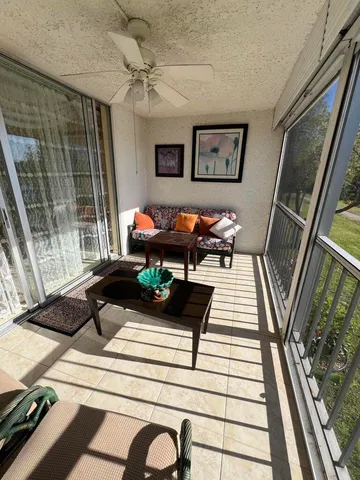 a view of balcony with ocean view