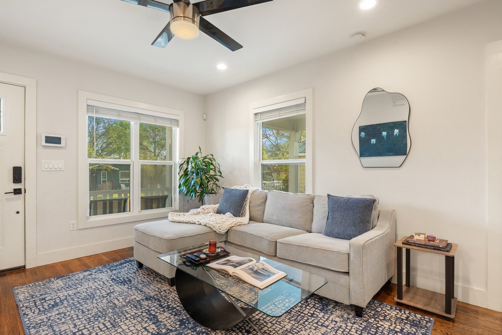 2702 Crest Avenue, Unit 1 Austin, TX 78702 - Photo 10 of 29 Recessed lighting and classic finishes create a bright and welcoming gathering space.