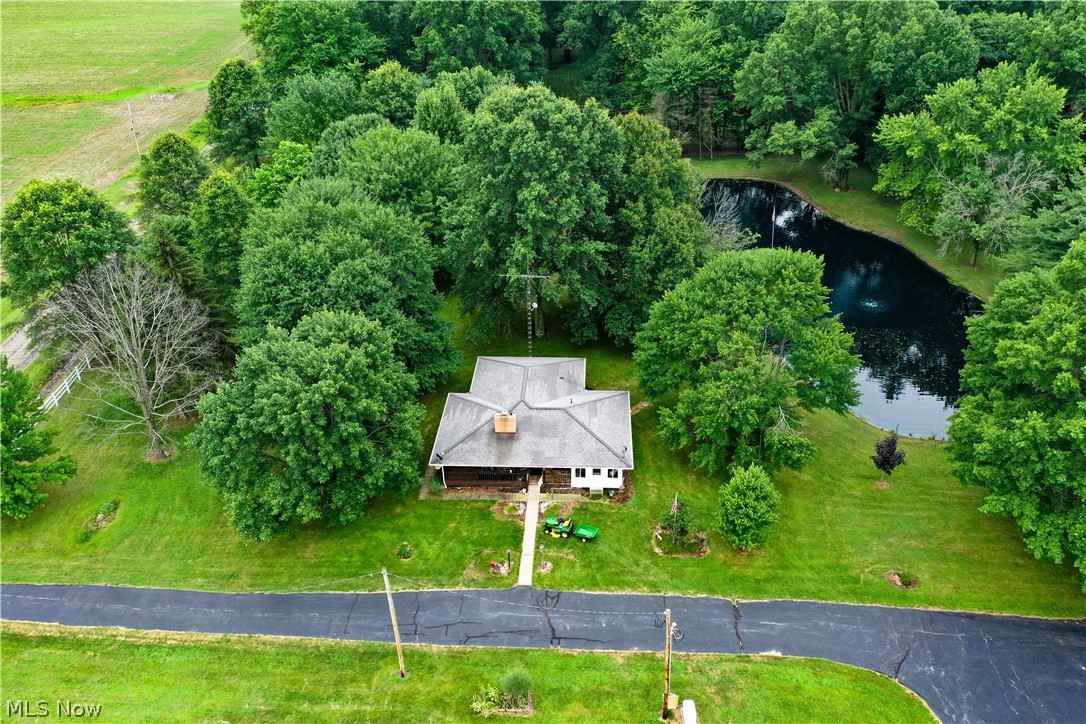 8264 Cook Road Berlin Center, OH 44401 - Photo 4 of 41 Bird's eye view featuring a water view
