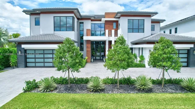 a house view with a garden space