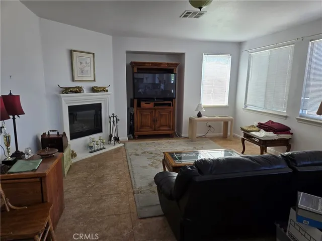 a living room with furniture and a couch