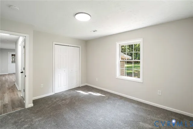 an empty room with a window