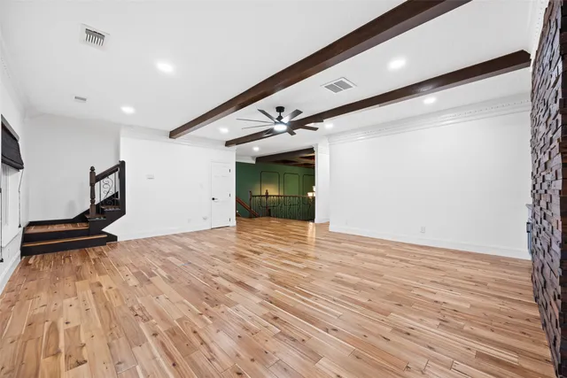 a view of a backyard with swimming pool