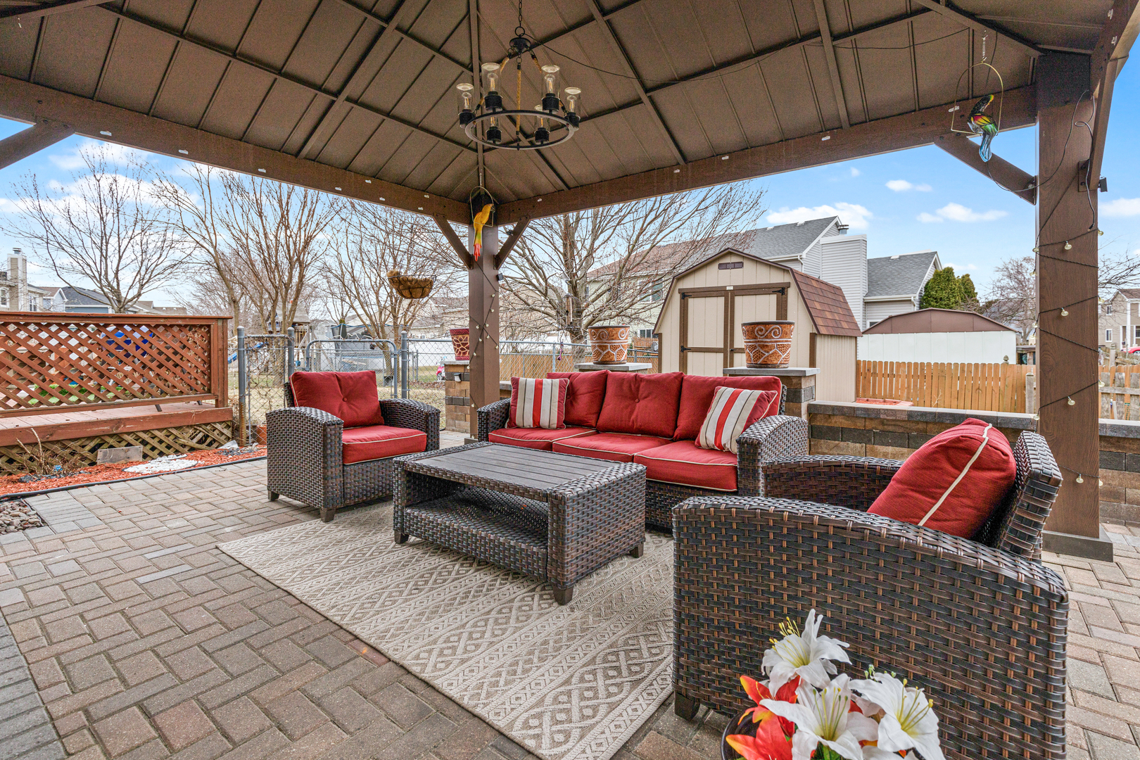 1467 Exeter Lane South Elgin, IL 60177 - Photo 23 of 29 a outdoor space with patio couches and a table with the garden view